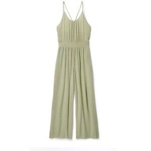 NEW Prana Women's Fernie Jumpsuit Wide Leg Pull On Swim Cover Green Size Small